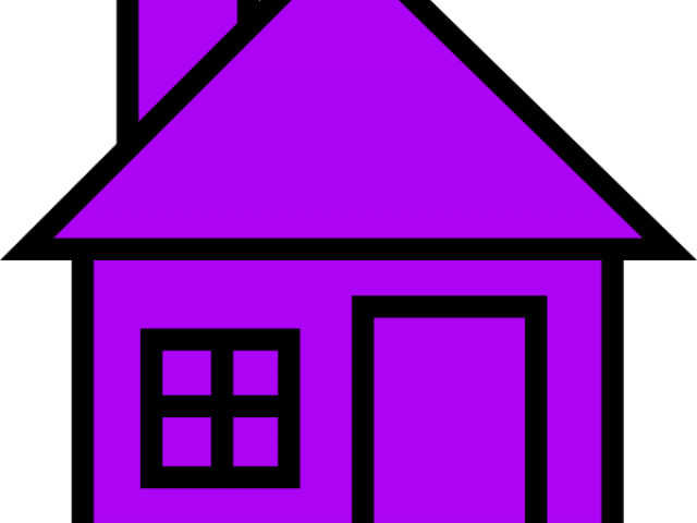 Haunted House Clipart Purple - House Red Clip Art - Png Download (640x480), Png Download