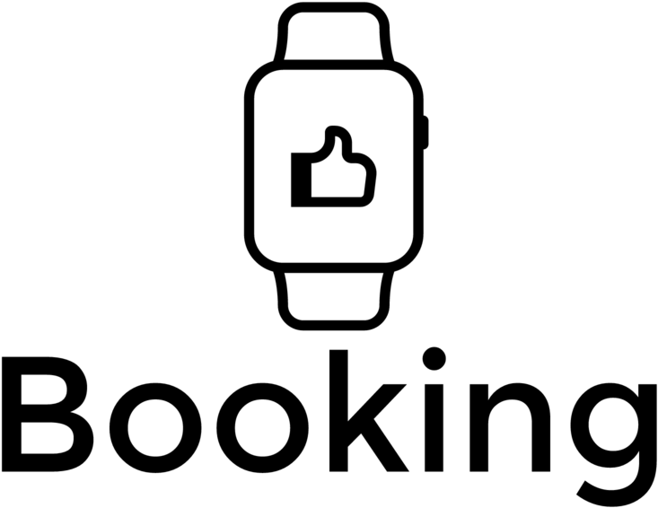 Booking Logo Black Clipart (1000x804), Png Download