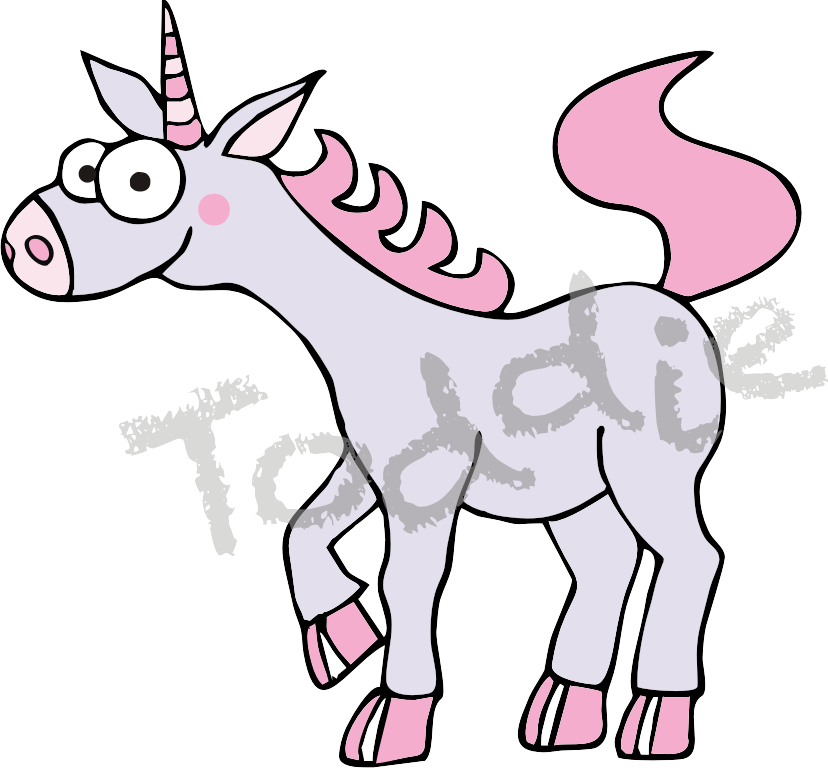 Sparkles, The Bravest Unicorn - Cartoon Clipart (828x768), Png Download