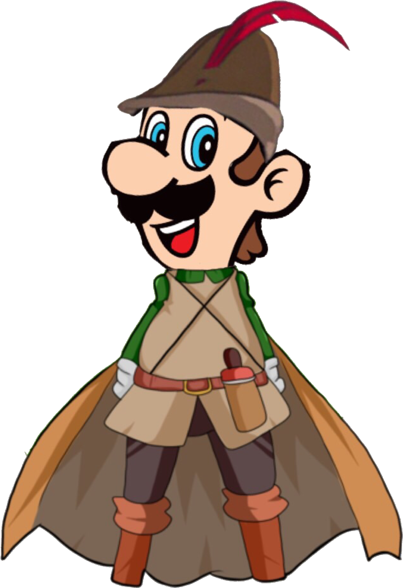 Luigi As Humbert The Huntsman Clipart (1606x2048), Png Download
