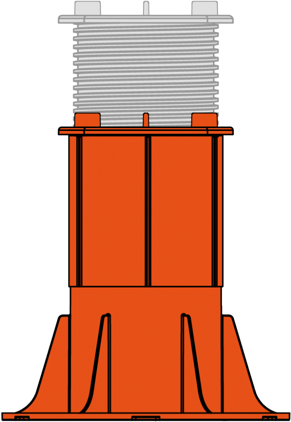 Pedestals Mf6 200-275mm - Illustration Clipart (900x1864), Png Download