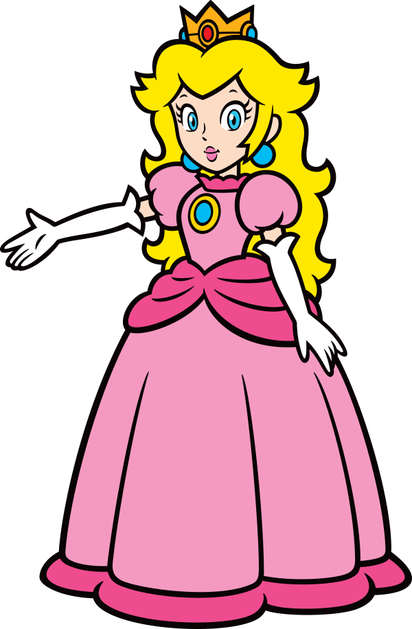 Super Mario Wiki, The Mario Encyclopedia - Super Mario Princess Peach 2d Clipart (600x916), Png Download