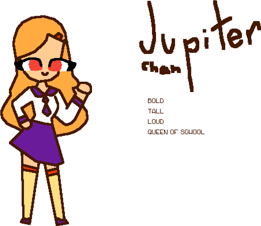 Jupiter Chan - Cartoon Clipart (1000x1000), Png Download
