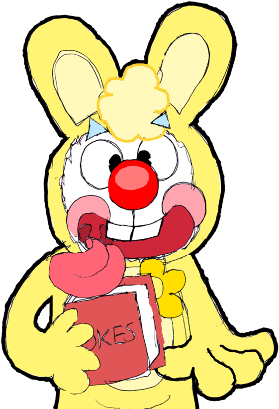 Cuddles As A Clown By Aygodeviant-d5vekh4 Clipart (561x822), Png Download