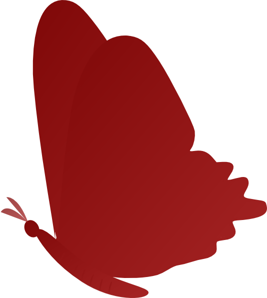 Red Butterfly Clipart - Png Download (534x596), Png Download