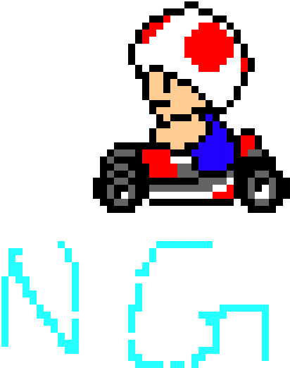 Toad Mario Kart - Toad Mario Kart Pixel Clipart (670x670), Png Download