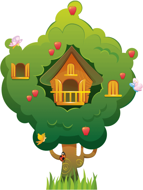 All At The Park Wall Stickers For Kids, Children At - Casetta Sull Albero Disegno Clipart (700x700), Png Download