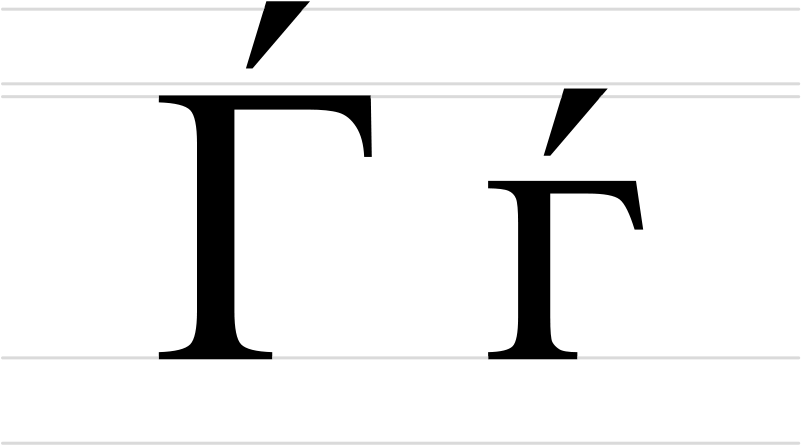 800px-cyrillic Letter Gje - Буква Ѓ Clipart (800x460), Png Download