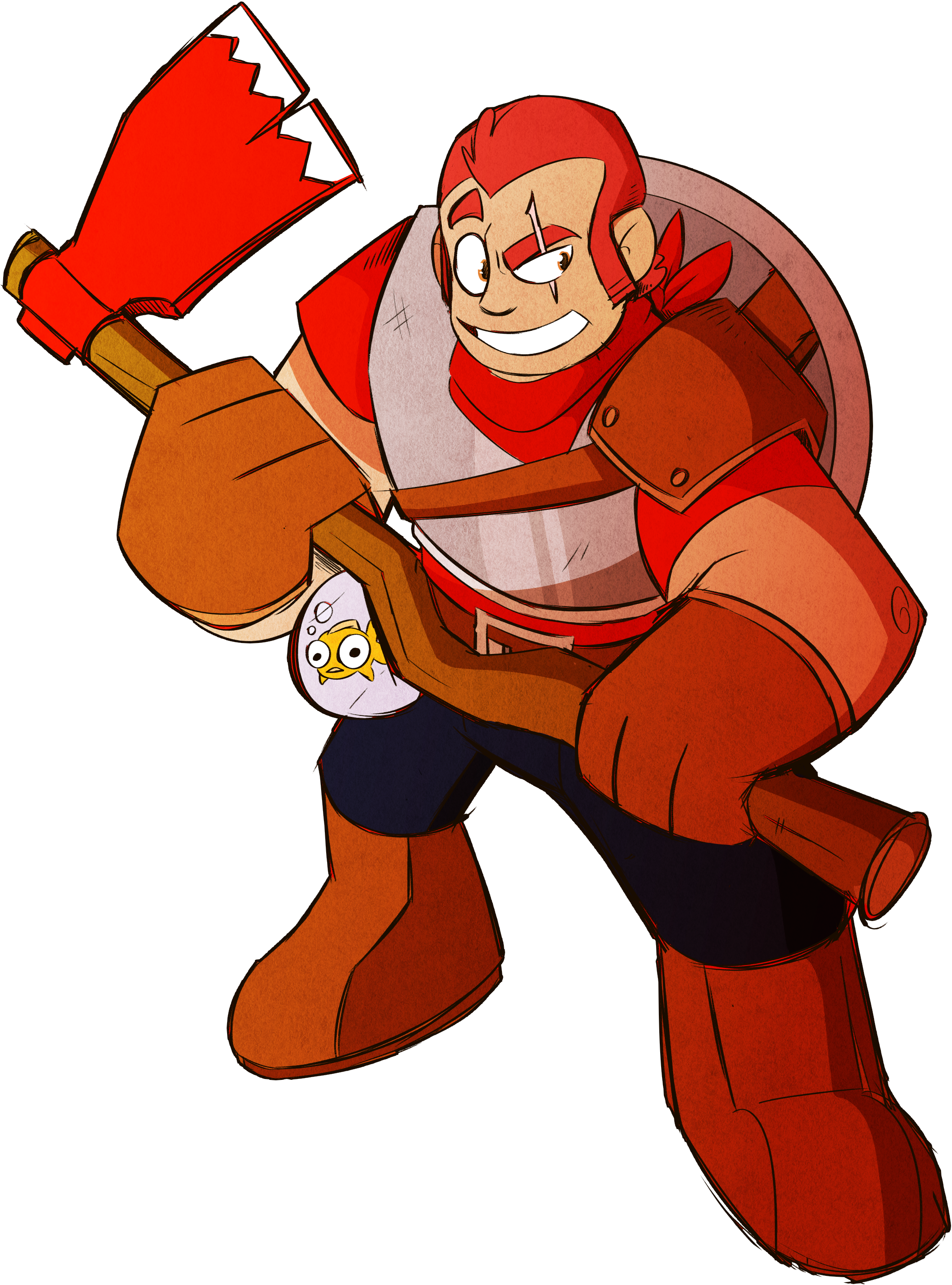 Fan Arti'm So Not Used To Drawing Beefier Characters, - Cartoon Clipart (2125x2881), Png Download