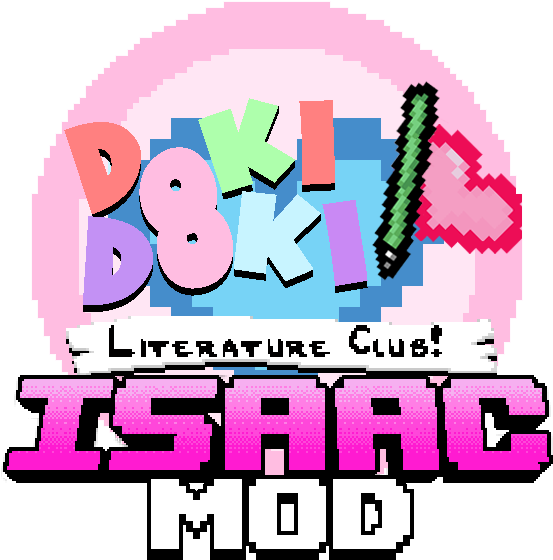Doki Doki Literature Club - Binding Of Isaac Clipart (552x568), Png Download