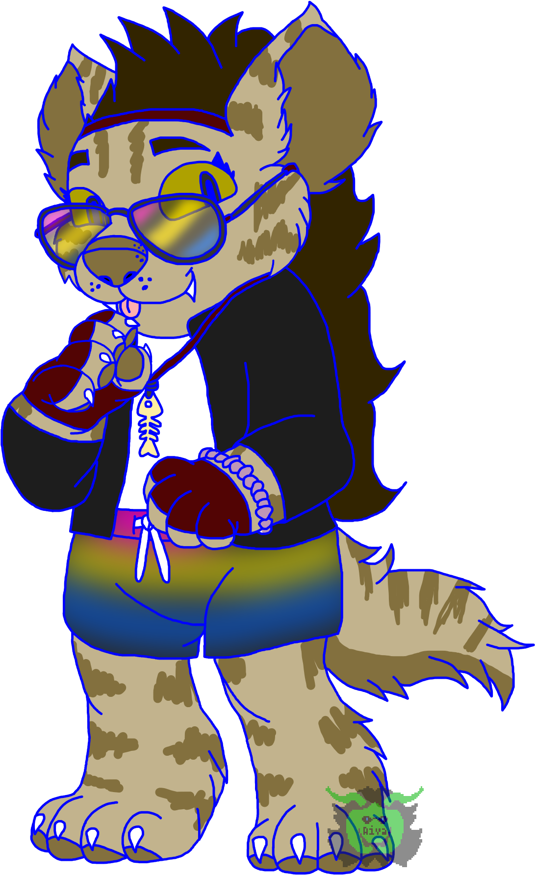 Jackie Hyena - Cartoon Clipart (1173x1784), Png Download