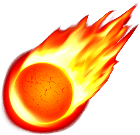 Meteor Clipart Snowball - Boule De Feu Png Transparent Png (640x480), Png Download