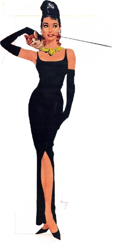 Audrey Hepburn Png By Paradis - Audrey Hepburn Dress In Breakfast At Tiffany's Clipart (400x829), Png Download
