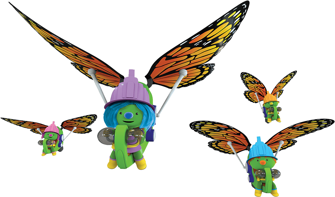 Doozers Flying Around Clipart (1200x675), Png Download