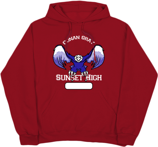 Sunset High Red Pullover Hoodie - Conan Gray Merch Hoodie Clipart (600x600), Png Download