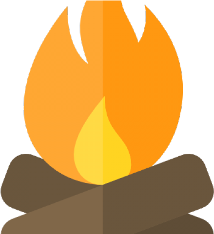 Bonfire Clipart Transparent - Camp Fire Flat Design - Png Download (640x480), Png Download