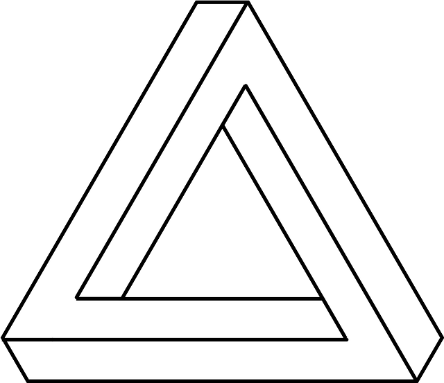 A Paintshop Pro Impossible Triangle Is Just What The - Python Turtle Optical Illusions Clipart (640x553), Png Download