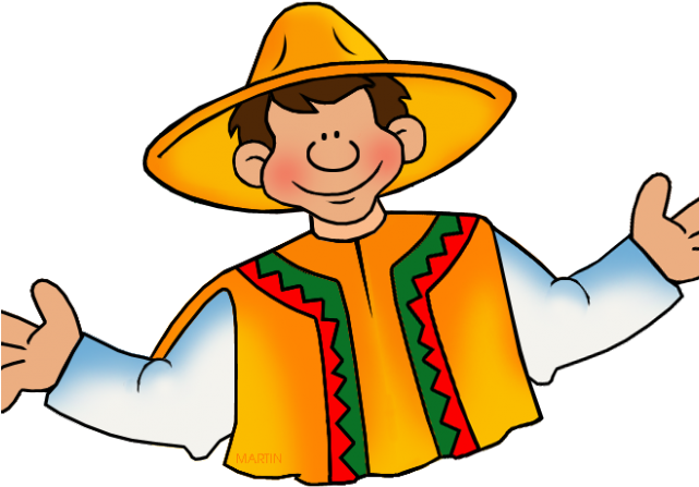 Mexican Clipart Sombrero - Mexican Man Clip Art - Png Download (640x480), Png Download