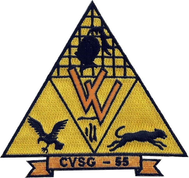 Carrier Anti-submarine Air Group 55 Patch - Emblem Clipart (605x570), Png Download