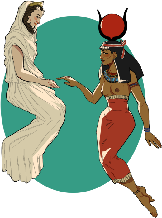 Isis Clipart Isis Goddess - Isis And Hera - Png Download (600x772), Png Download