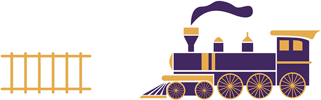Railroad Tracks And Train Clipart (1200x396), Png Download