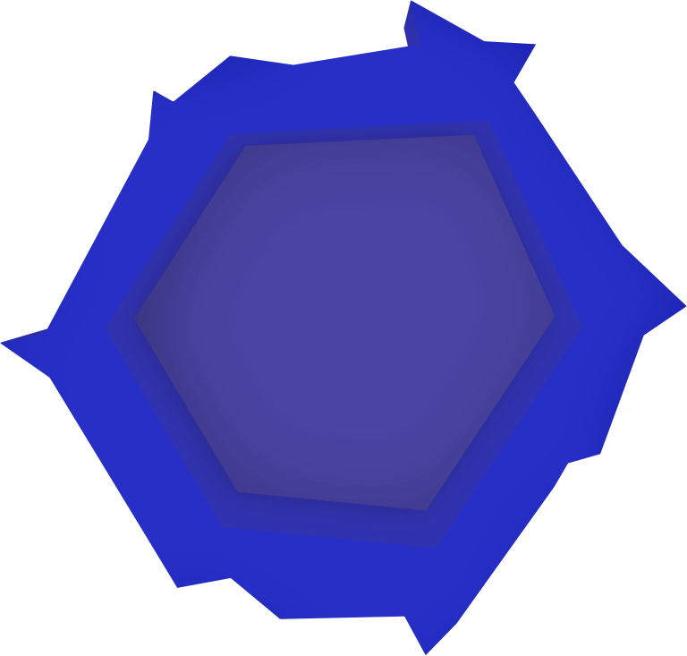 Blue Hexagon Detail Clipart (768x733), Png Download