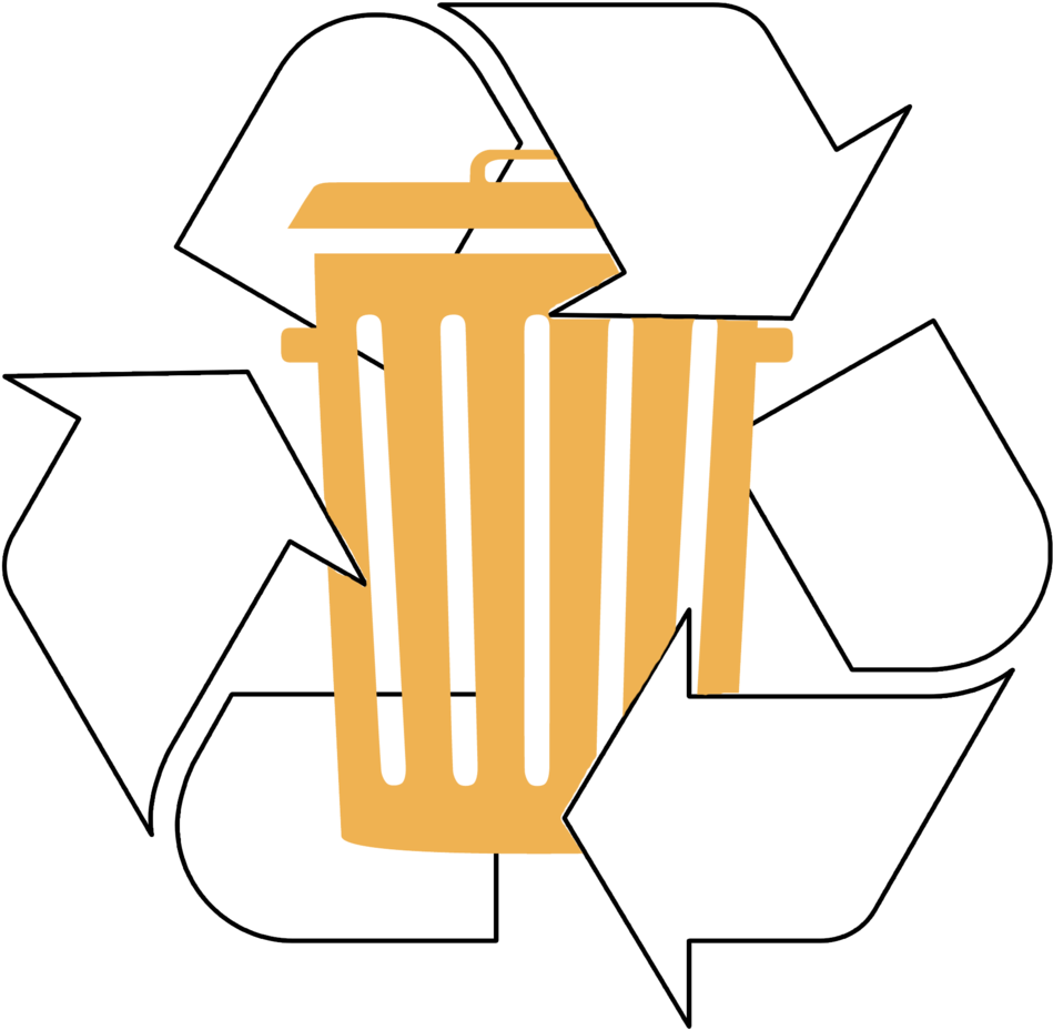 Trash And Recycling Symbol - White Recycling Icon Png Clipart (949x928), Png Download