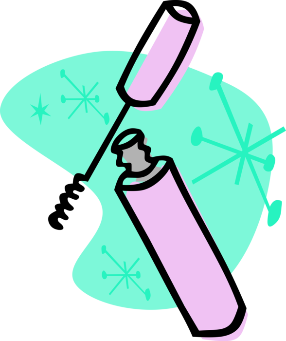 Vector Illustration Of Mascara Cosmetic Beauty Product Clipart (588x700), Png Download