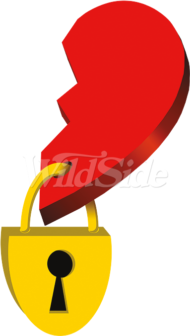 Split Heart With Lock - Emblem Clipart (675x675), Png Download