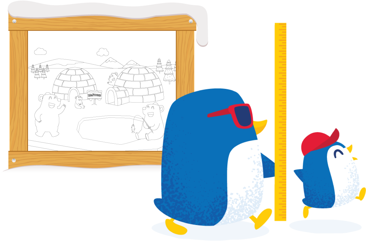 Explore Our Frosty World To Download One Of Our Colouring - Cartoon Clipart (1382x939), Png Download