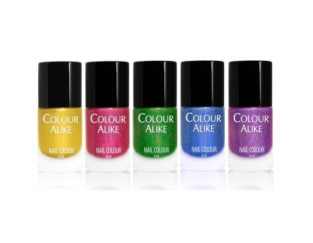 Holographic Set-450x4504 - Nail Polish Clipart (1050x350), Png Download