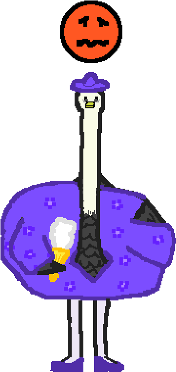 Ostrich Sad - Cartoon Clipart (1400x1400), Png Download