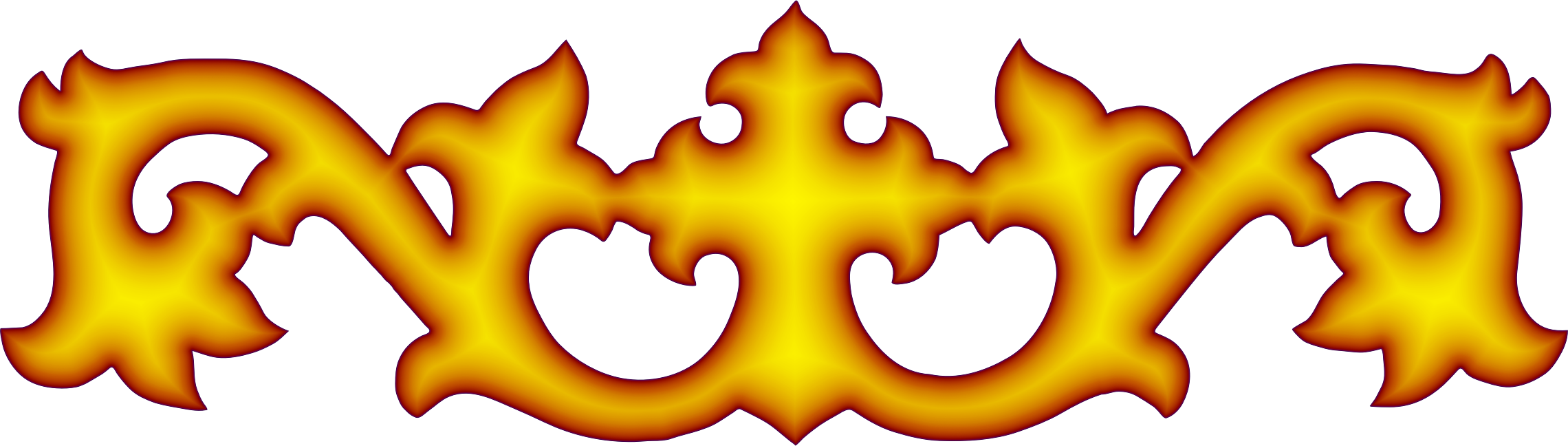 This Free Icons Png Design Of Glowing Decorative Flourish Clipart (2280x648), Png Download