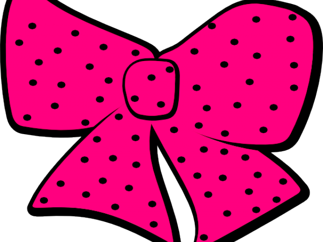 Dots Clipart Black Hair Bow - Clipart Blue Polka Dotted Bow - Png Download (640x480), Png Download