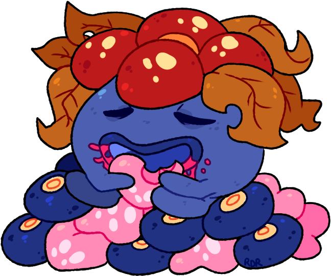 [cm] Berry Pile - Cartoon Clipart (672x564), Png Download