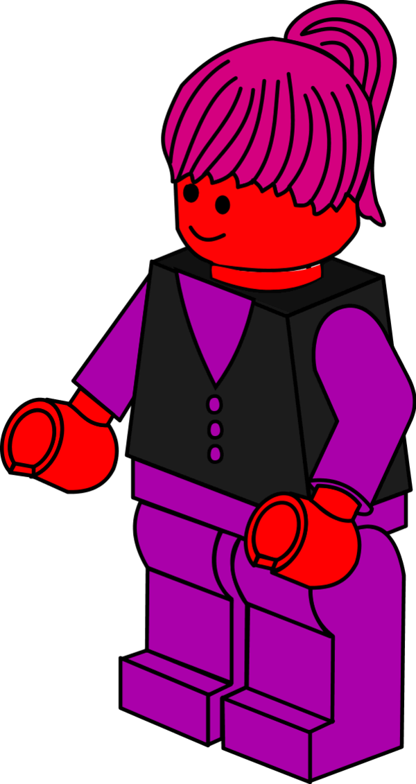 Lego Town Businesswoman Vector Clip Art - Transparent High Resolution Lego Man Clip Art Lego - Png Download (600x1131), Png Download