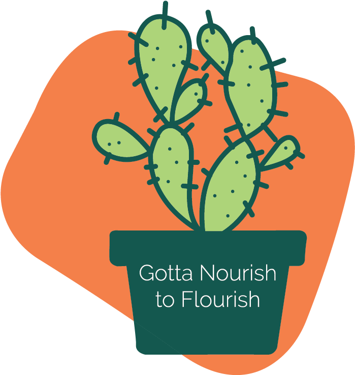 Gotta Nourish To Flourish Flourish - Illustration Clipart (900x901), Png Download