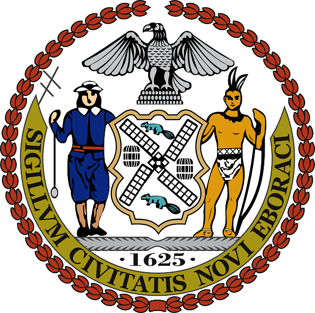 Seal, New, City, Flower, Circle, Eagle, Border - New York Seal Clipart (640x636), Png Download