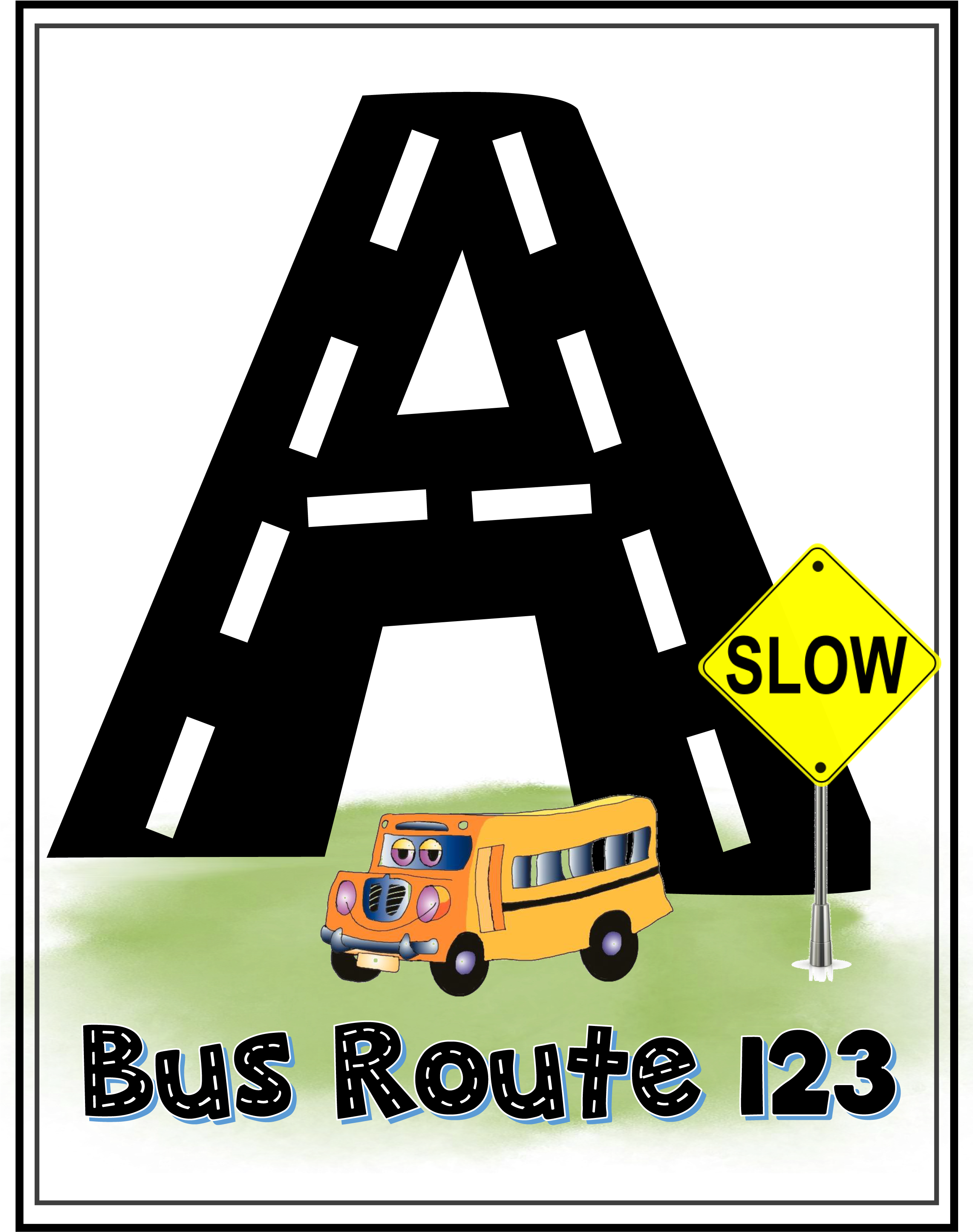 Highway Clipart Trafic - Traffic Sign - Png Download (2550x3269), Png Download