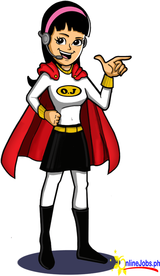 Super Va Girl - Cartoon Clipart (600x1000), Png Download