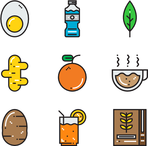 Healthy Food 50 Icons Clipart (600x564), Png Download