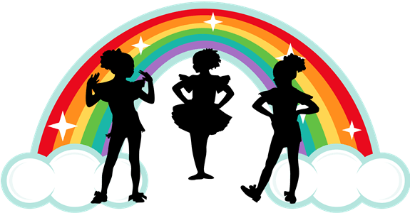 Children Dancing Silhouette Clipart (1200x300), Png Download