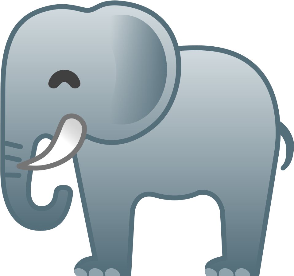 Elephant Icon - Elefante Emoji Whatsapp Clipart (1024x1024), Png Download