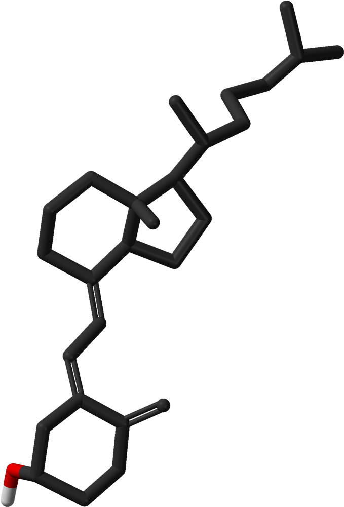 Cholecalciferol Vitamin D3 From Xtal 3d Sticks Noh Clipart (778x1100), Png Download