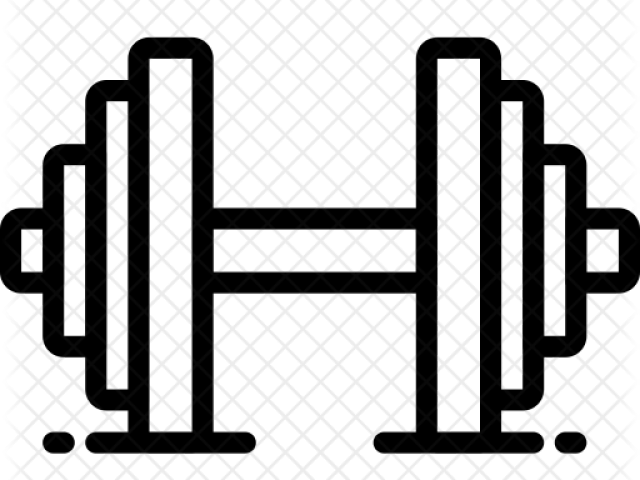 Dumbbells Clipart Symbol - Barbell White Transparent Background - Png Download (640x480), Png Download