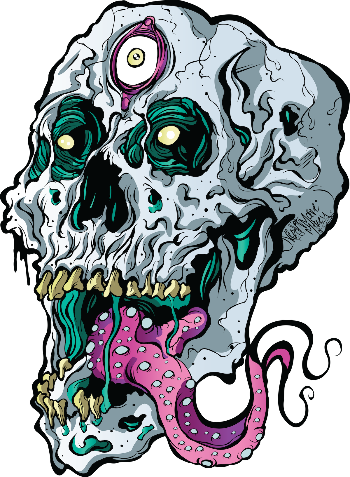 Skull - Illustration Clipart (1200x1634), Png Download