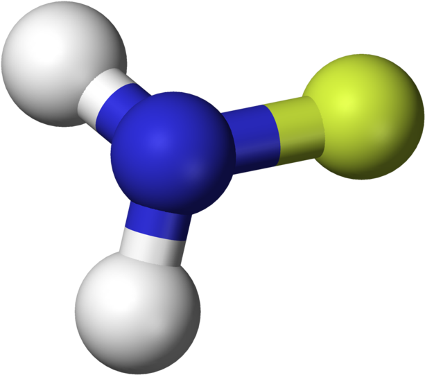 Fluoroamine 3d Balls - Nh2cl 3d Clipart (672x600), Png Download