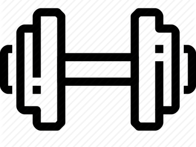 Dumbbells Clipart Health Fitness - Dumbbell Heart Icon - Png Download (640x480), Png Download