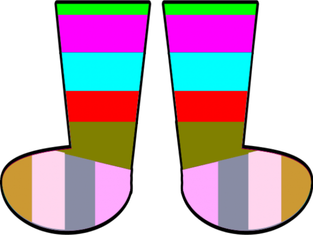 Socks Clipart Pair - Crazy Socks Clip Art - Png Download (640x480), Png Download