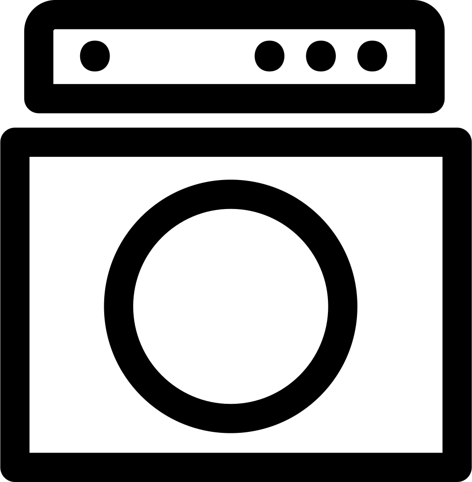 Drying Machine Outline Comments - Dessin Seche Linge Clipart (960x980), Png Download